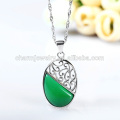 Wholesale 2016 Green Gemstone 925 Silver Necklace Lastest Fashion Product for Women SCR036